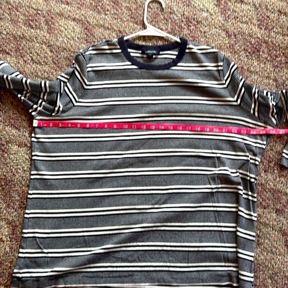 Lands End Navy Blue  and White Striped Long Sleeve Tee size 2X - Picture 6 of 8
